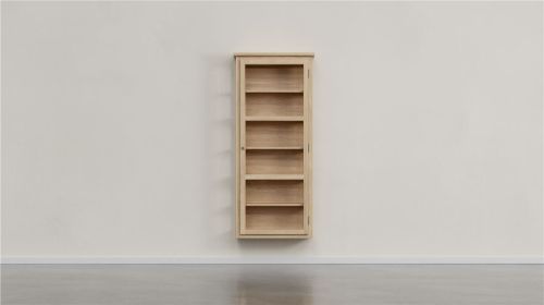Lindebjerg Design Light Oak N4 Vitrineskab Højrehængt Dør 77x171 cm - Lys Egetræ
