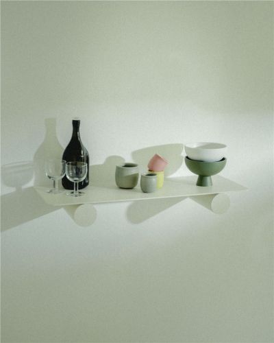 raawii Pipeline Duo Shelf B: 76 cm - Pearl White