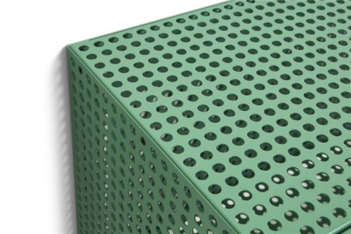 HAY Perforated Wall Cabinet Small 45x89 cm - Steel/Soft Jade 