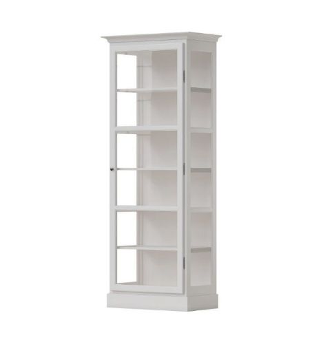 Lindebjerg Design Classic V1 Vitrineskab Højrehængt Dør 70x210 cm - White 