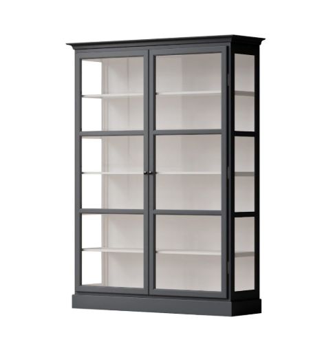 Lindebjerg Design Classic V2 Vitrineskab 150x210 cm - Anthracite