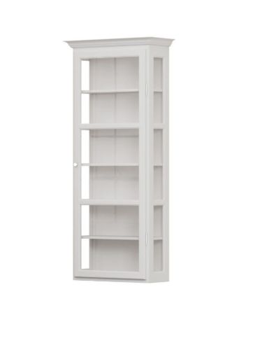 Lindebjerg Design Classic V4 Vitrineskab Højrehængt Dør 70x170 cm - White
