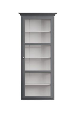 Lindebjerg Design Classic V4 Vitrineskab Højrehængt Dør 70x170 cm - Anthracite