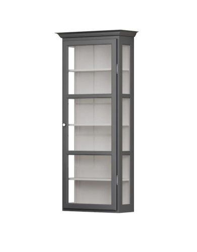 Lindebjerg Design Classic V4 Vitrineskab Højrehængt Dør 70x170 cm - Anthracite