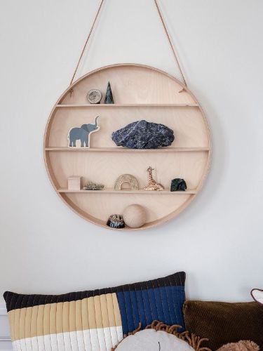 Ferm Living Round Dorm Reol Ø: 55 cm - Bøg/Birk