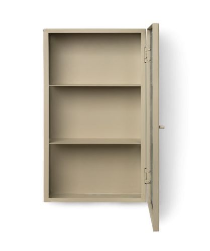 Ferm Living Haze Wall Cabinet 60x35 cm - Reeded Glass/Cashmere 