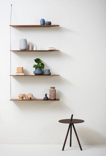 Woud Stedge Add-on Shelf L: 80 cm - Black Painted Oak