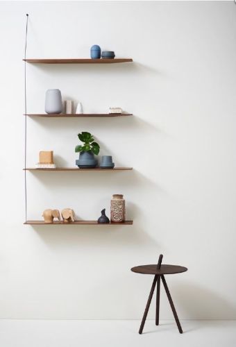 Woud Stedge Add-on Shelf L: 60 cm - Black Painted Oak