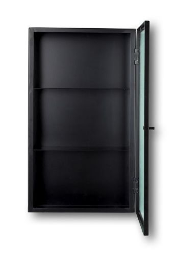 Ferm Living Haze Wall Cabinet 60x35cm - Reeded Glass/Black