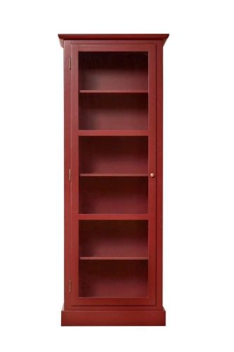 Lindebjerg Design Color N1 Vitrineskab Venstrehængt Dør 70x210 cm - Red