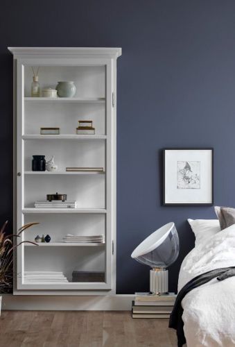 Lindebjerg Design Classic V4 Vitrineskab Venstrehængt Dør 70x170 cm - Grey