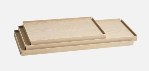 Woud Tray Shelf High H: 201 cm - White Pigmented Oak
