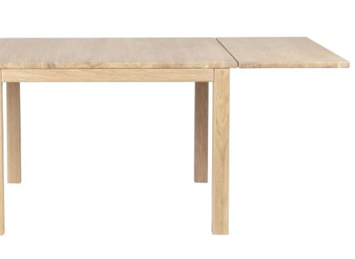 Haslev Klassik 3C Klapbord m. Skuffe og hylde 75x75 cm - Hvidolieret Eg