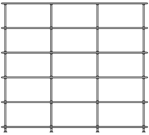 Montana QS Free 555000 Reol 203,4x178,1 cm - 05 Black