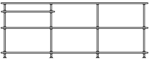 Montana QS Free 222100 Reol med Indskudt Hylde 203,4x75,8cm - 155 Masala