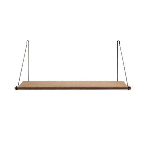 We Do Wood Loop Shelf L: 72 cm - Smoked Oak/Black
