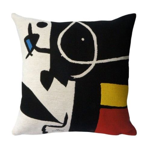 Poulin Design MIRÓ Pude 45x45 cm - Femme Oiseaux (1976)
