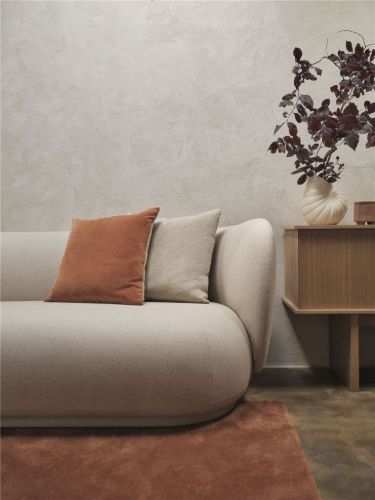Ferm Living Senti Stripe Pude 50x50 cm - Baked Clay