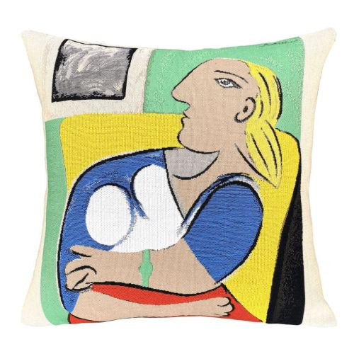 Poulin Design Picasso Pude 45x45 cm - Faune Jaune Et Bleu Jouant De La Diaule (1946)