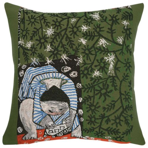 Poulin Design Picasso Pude 45x45 cm - Enfant Jaunt Avec Un Camion 1953