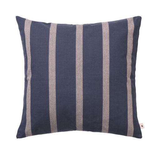 Ferm Living Strand Udendørs Pude - Pergament/Indigo Blå