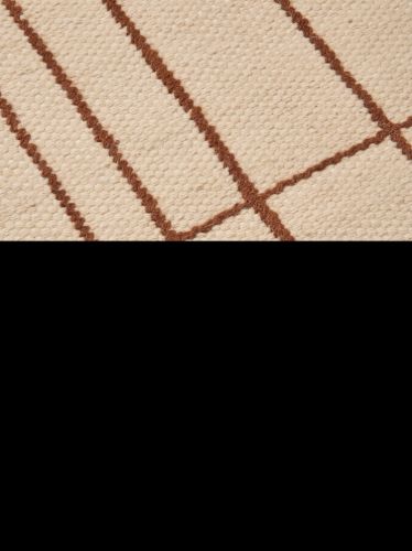 Ferm Living Sen Gulvtæppe 140x200 - Parchment/Chestnut
