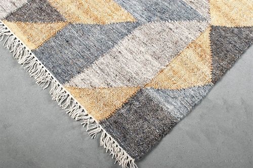HC Interior Rugs MIGO Håndvævet Kelim Tæppe 50x80 cm - Midnight Mix