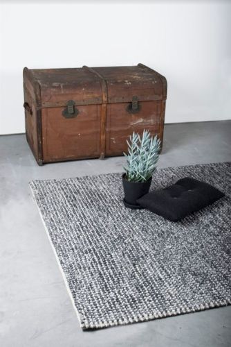 HC Interior Rugs Dublin Håndvævet Tæppe 160x230 cm - Dark Grey
