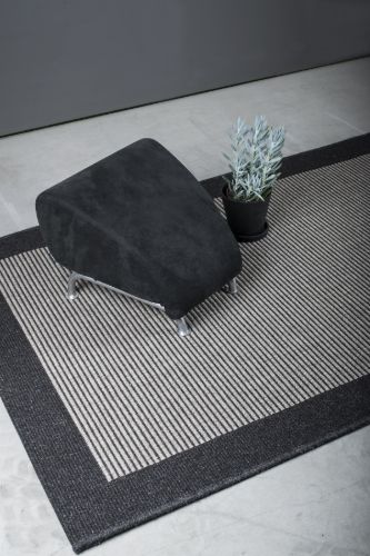 HC Tæpper Casablanca Fladvævet Tæppe 133x195 cm - Mørkgrå