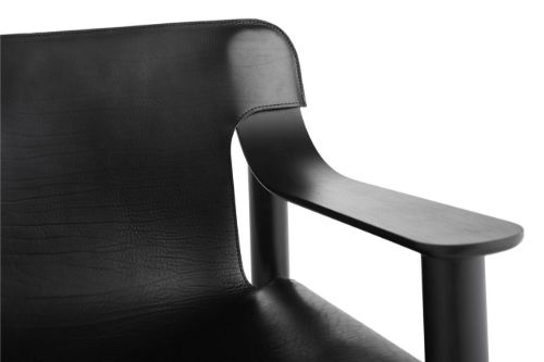 HAY Bernard Loungestol  - Deep Black Lacquered Solid/Oak OUTLET