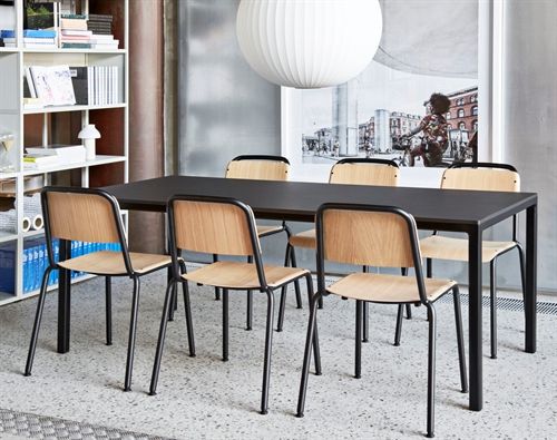 HAY Halftime Spisebordsstol  - Lacquered Oak / Black Steel OUTLET