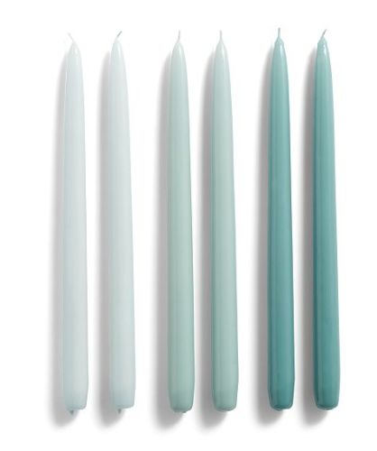 Udgået hos lev. HAY Candle Conical 6 pcs H: 32 cm - Ice Blue Arctic Blue Teal OUTLET