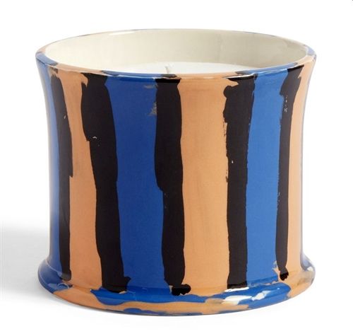 HAY Stripe Scented Candle Ø: 8,5 cm - Mint Leaf OUTLET
