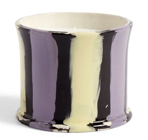 HAY Stripe Scented Candle Ø: 8,5 cm - Fig Leaf OUTLET