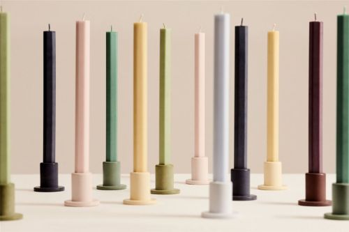 HAY Square Candle Set of 4 pcs H: 24 cm - Fresh OUTLET