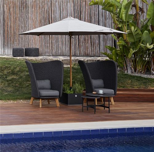 Cane-line Classic Parasol Ø: 240 cm - Mud OUTLET