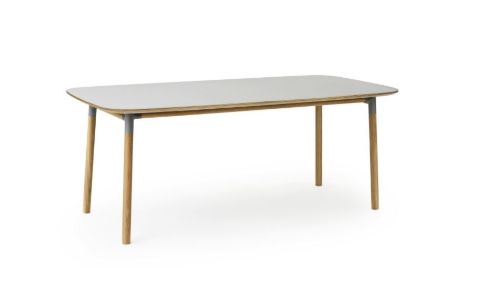 Normann Copenhagen Form Spisebord 95x200cm - Grå/Eg OUTLET