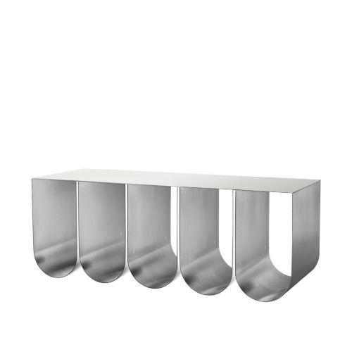 Kristina Dam Curved Bench B: 110 cm - Børstet Stål OUTLET
