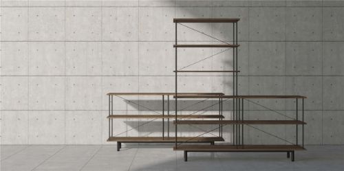 Stellar Works Seiton 3 B: 181,5 cm - Walnut Natural/Black UDSTILLINGSMODEL OUTLET