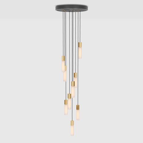 Tala Basalt Nine Pendant Ø: 50,8 cm - Brass OUTLET