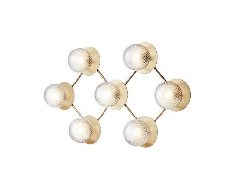 Nuura Liila 7 Væg-/loftlampe 94x55cm - Nordic Gold/Optic Clear  OUTLET