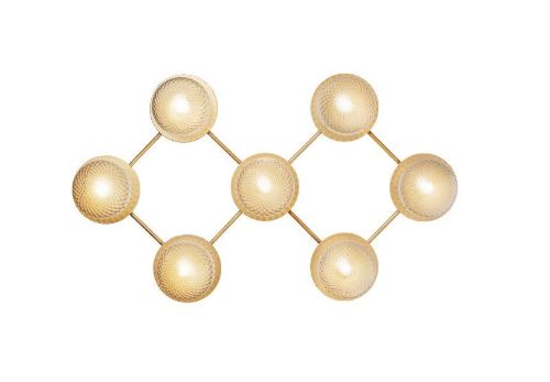 Nuura Liila 7 Væg-/loftlampe 94x55cm - Nordic Gold/Optic Clear  OUTLET