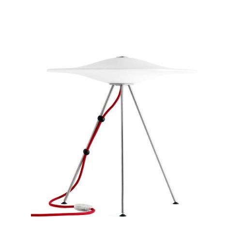 Piet Hein Sinus 440 Bordlampe H: 44,3cm - Opal/Sort Ledning  OUTLET
