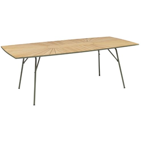 Mandalay Marguerit Havebord L: 200 cm - Teak/Olivengrøn UDSOLGT FOR SÆSON 2026