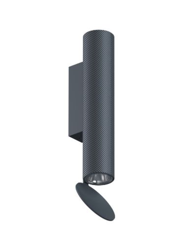 FLOS Flauta H225 Spiga Væglampe H: 22,5 cm - Anodized Blue Steel OUTLET