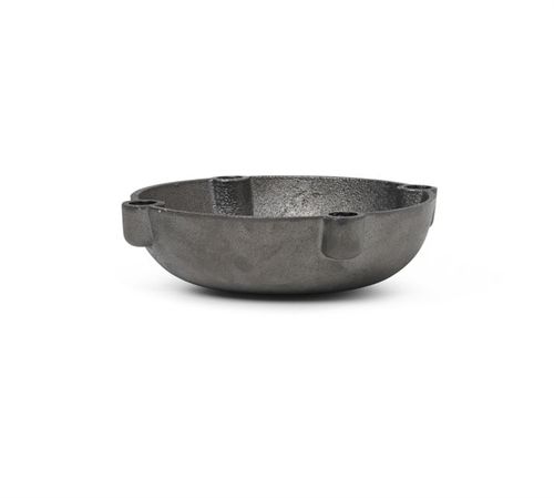 Ferm Living Bowl Candle Holder Small Ø: 14,6 cm - Black Brass OUTLET
