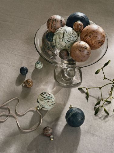 Ferm Living Marble Baubles M Set of 4 - Mixed OUTLET