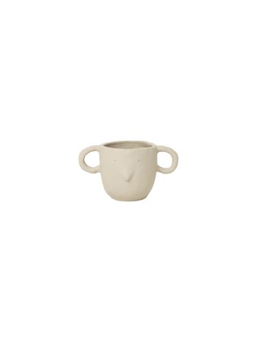 Ferm Living Mus Plant Pot Small H: 9 cm - Sand OUTLET
