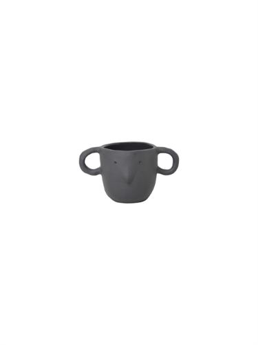 Ferm Living Mus Plant Pot Small H: 9 cm - Dark Grey OUTLET