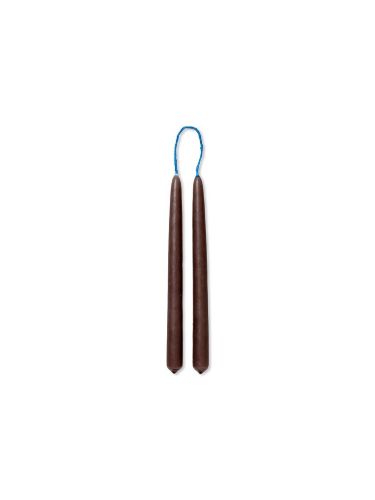 Ferm Living Dipped Candles Set of 8 H: 15 cm - Brown OUTLET